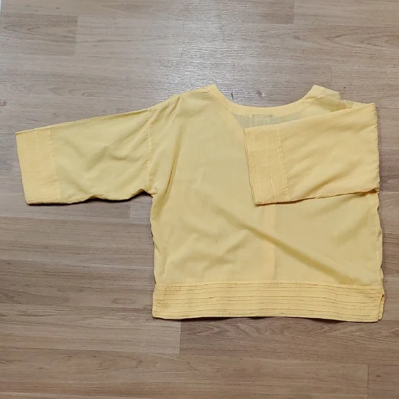 Yellow Button-Up Blouse - Picture 6 of 11